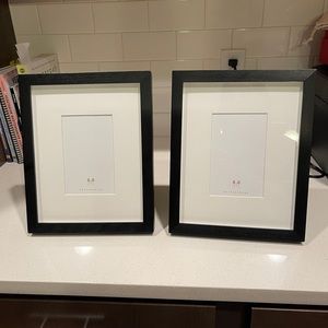Pottery Barn 4x6 Matted picture frame, black wood. Two available.